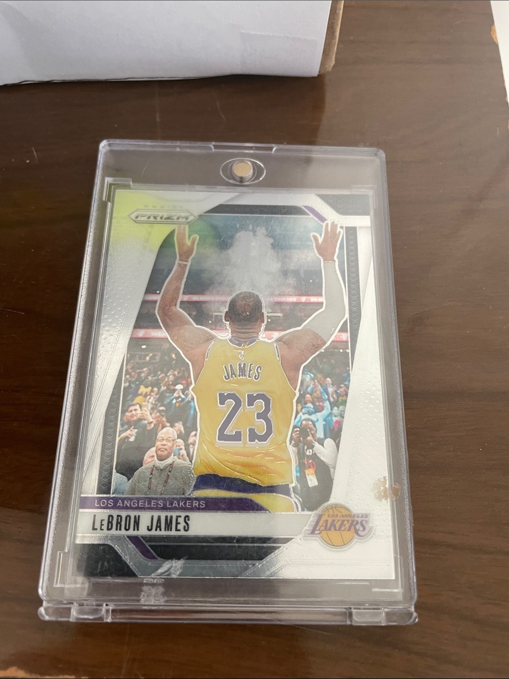 Panini Yellow Purple Los Angeles Lakers LeBron James #23 Basketball Card